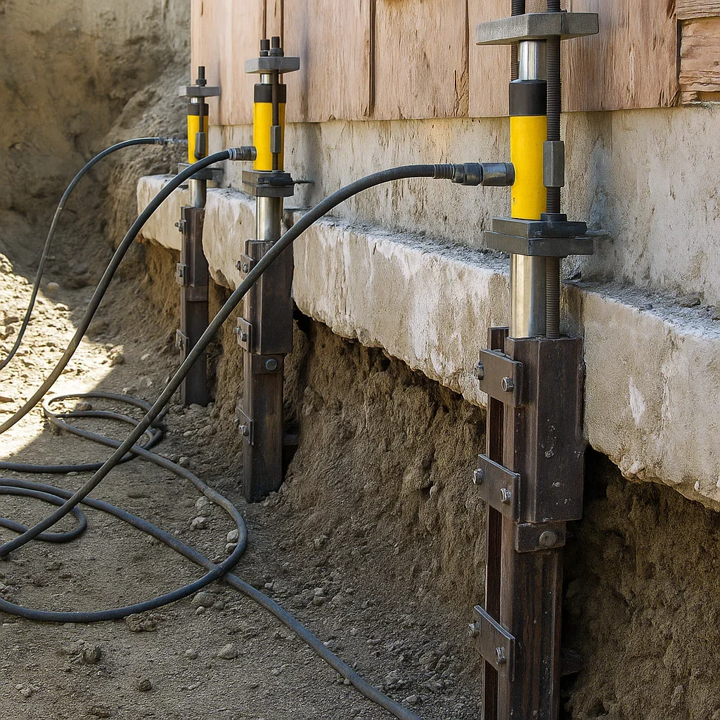 Fundații bloc după consolidare - Sector 4