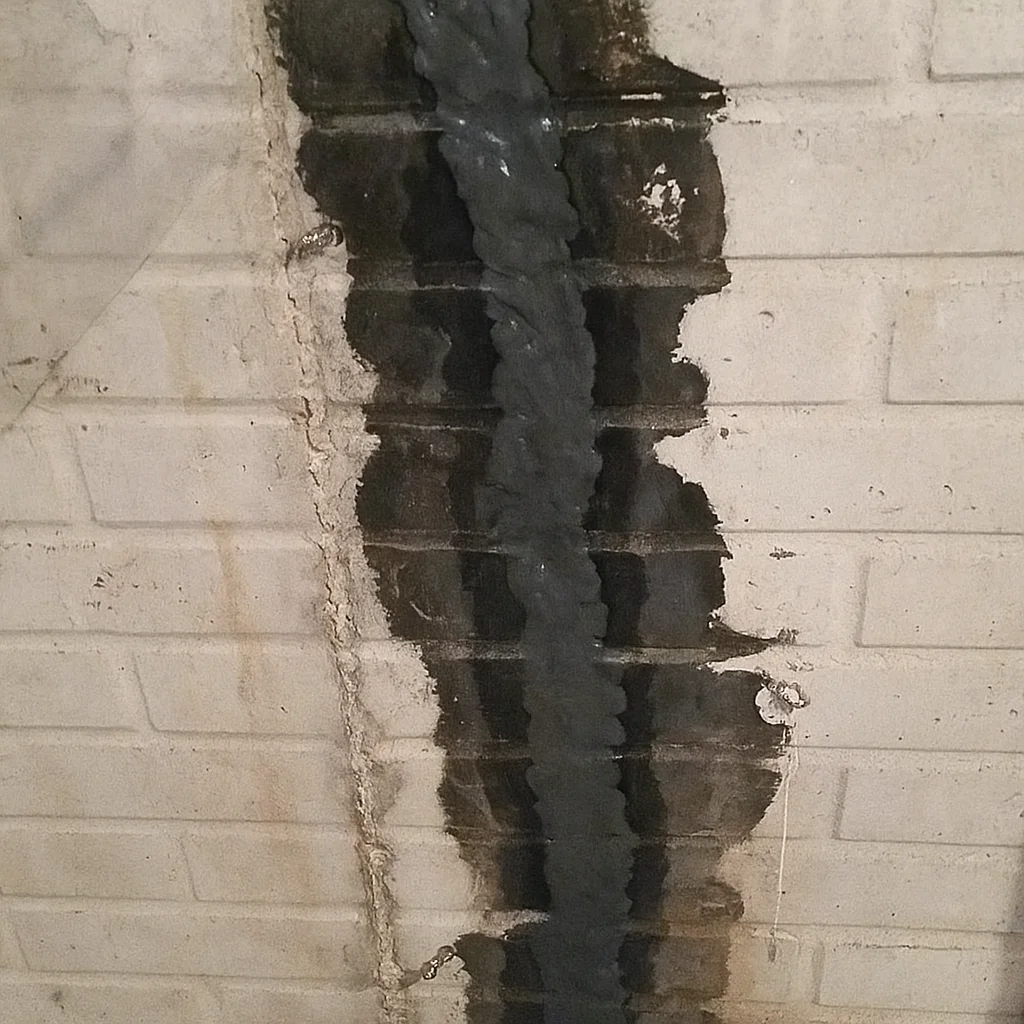 Detaliu fisuri perete bucătărie-exterior Brăgădiru